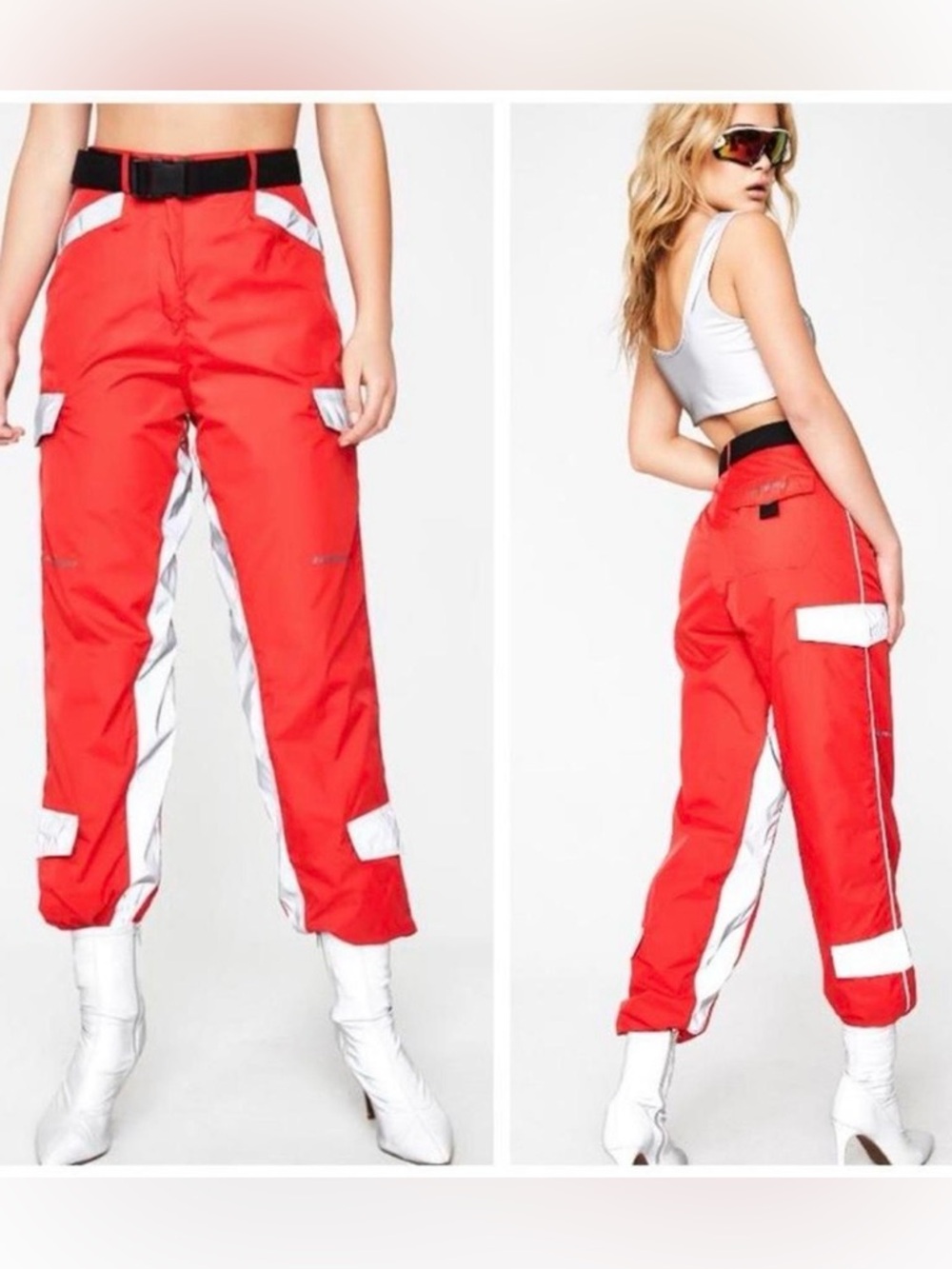 I.AM.GIA Red and Silver Reflective Joggers (Medium) - Picture 6 of 6